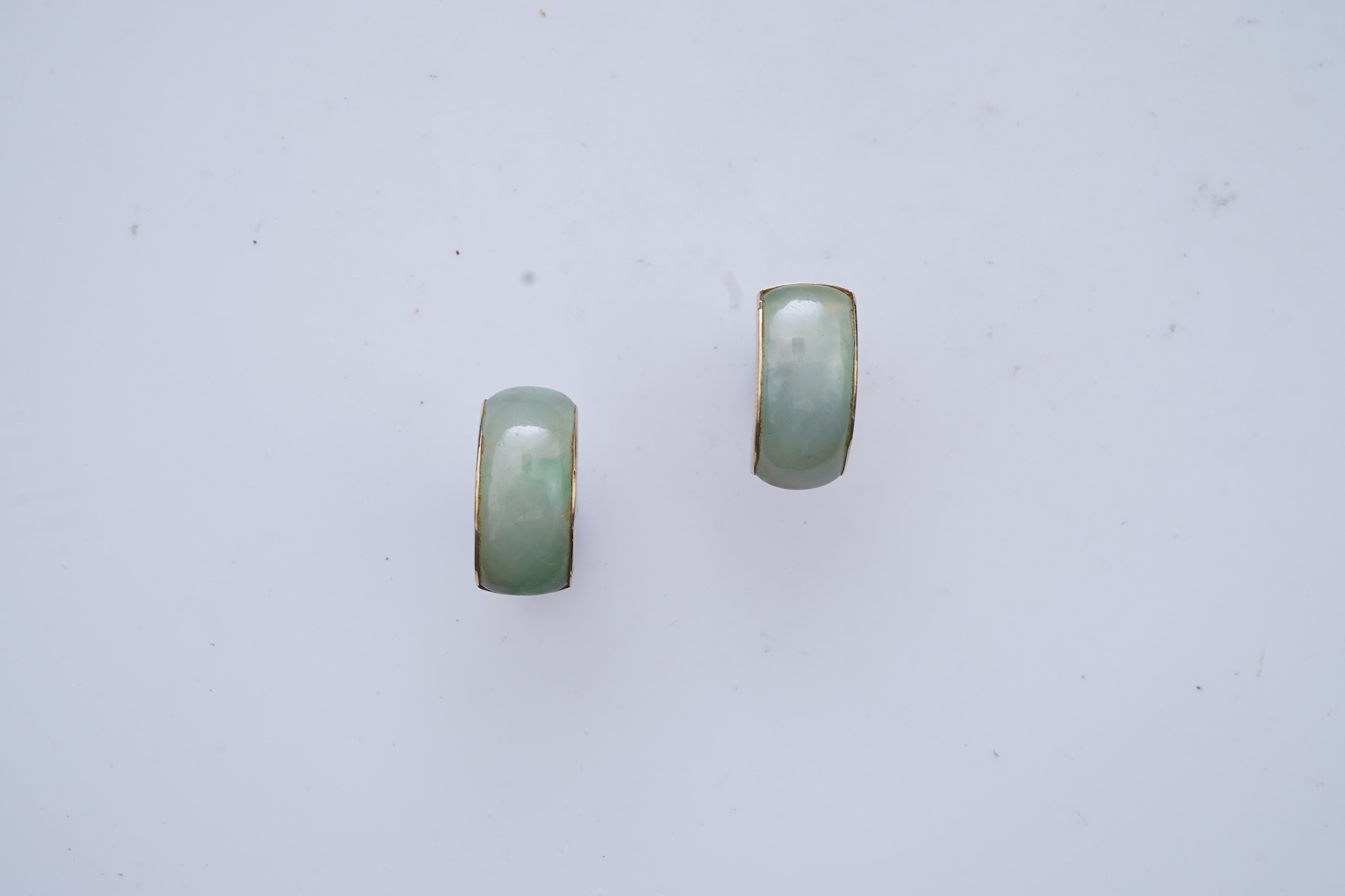 A pair of jadeite earrings